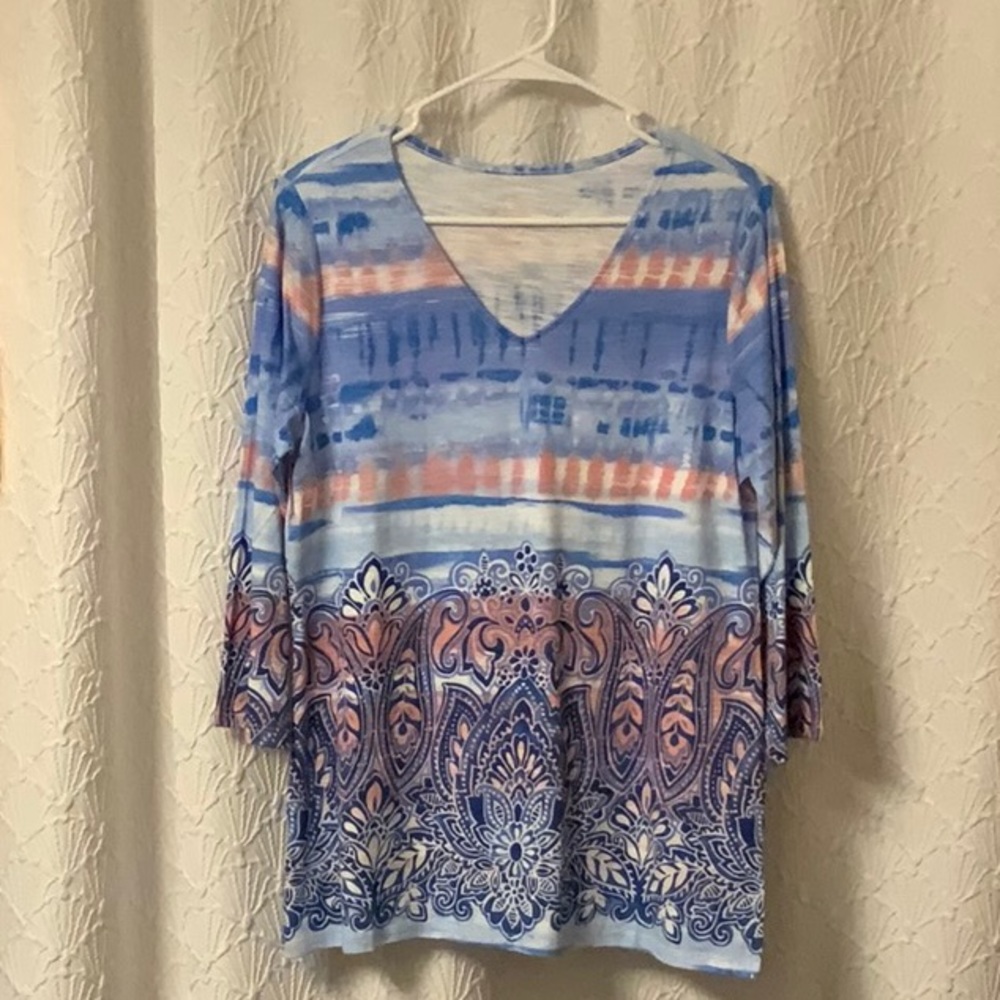 Belle by Kim Gravel cotton blouse